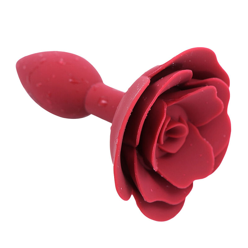 OHMAMA FETICHE - PLUG ANAL DE SILICONE ROSA VERMELHO