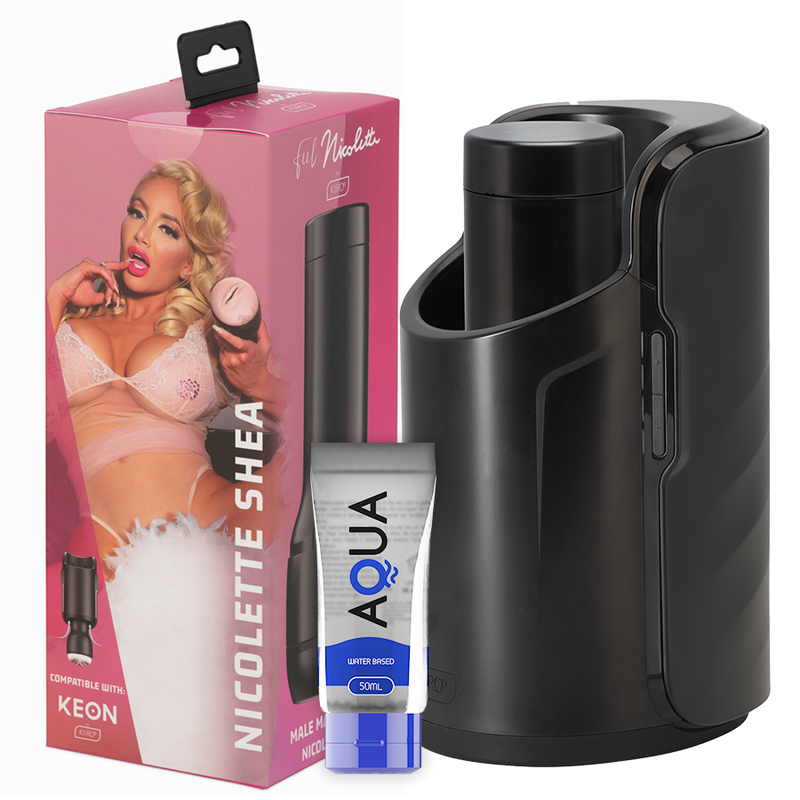 KIIROO - KEON + FEEL NICOLETTE SHEA STROKER + LUBRIFICANTE DE QUALIDADE AQUA 50 ML