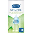 DUREX - PRESERVATIVOS FINOS NATURAIS LUBRIFICANTE NATURAL 10 UNIDADES