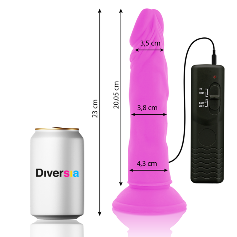 DIVERSIA - FLEXÍVEL VIBRAÇÃO VIBRANTE 23 CM - ROXO