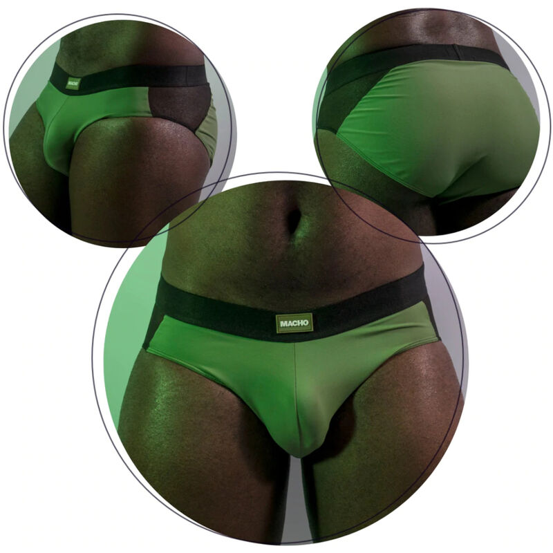 MACHO - CUECA SLIP MS23V VERDE CORES S/M