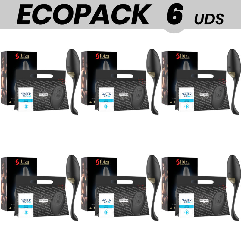 ECOPACK 6 UNIDADES - IBIZA VIBRADOR DE OVO COM CONTROLE REMOTO