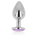 OHMAMA - PLUG ANAL COM CRISTAL VIOLETA 8 CM