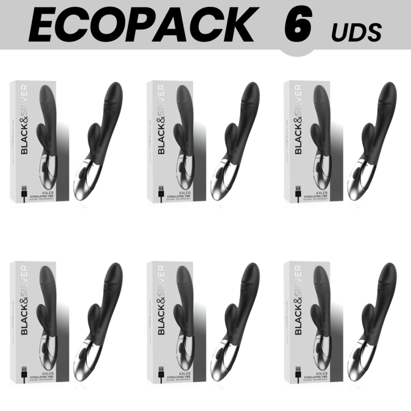 ECOPACK 6 UNIDADES - VIBE ESTIMULANTE BLACK&SILVER KALEB