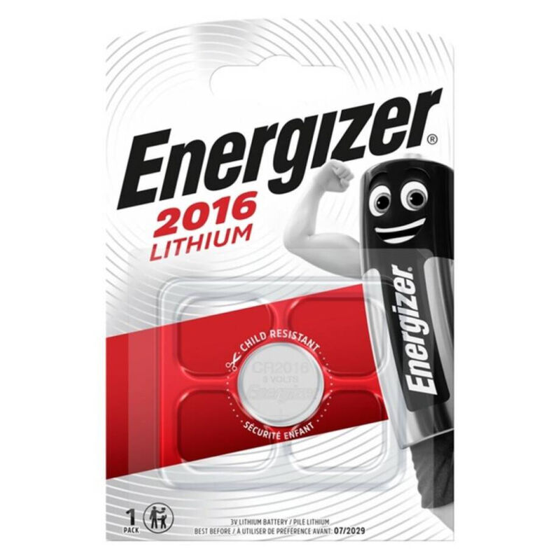 ENERGIZER - BATERIA BOTO DE LÍTIO CR2016 3V 1 UNIDADE