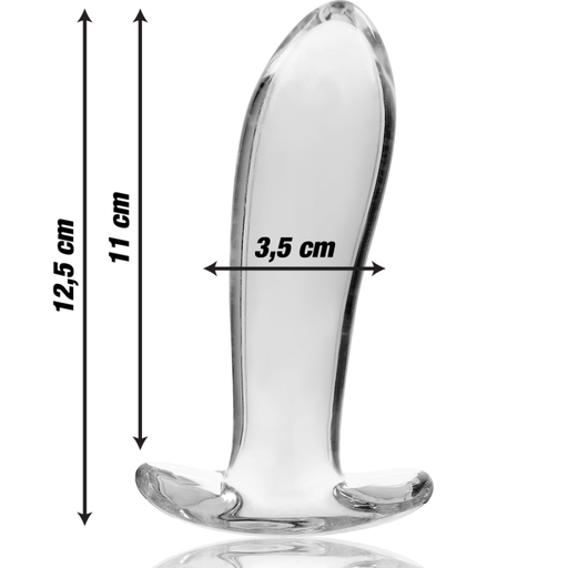 NEBULA SERIES BY IBIZA - MODELO 5 ANAL PLUG VIDRO BOROSILICADO 12,5 X 3,5 CM TRANSPARENTE