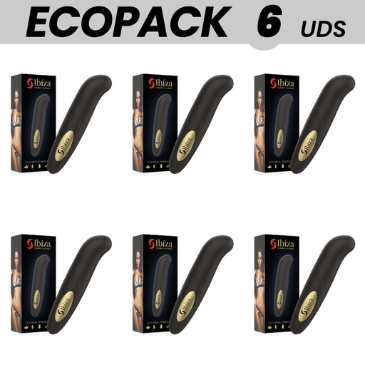 ECOPACK 6 UNIDADES - IBIZA ESTIMULADOR DE CLITÓRIS CARREGADOR USB 10 MODOS DE VIBRAO DOURADO 13 X 2,10