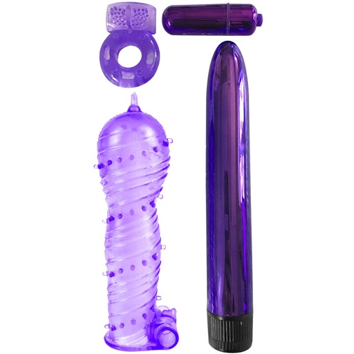 CLASSIX - KIT PARA CASAIS COM ANEL, BAINHA E BALAS ROXO