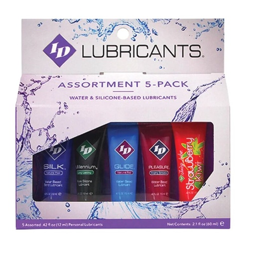 ID JUICY LUBE - TUBO LUBRIFICANTE 5PC 12 ML PACOTE SORTIDO