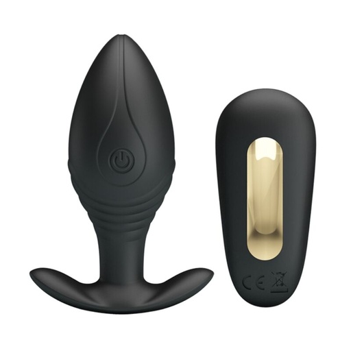 PRETTY LOVE - VIBRADOR RECARREGVEL REGINA ANAL PLUG PRETO