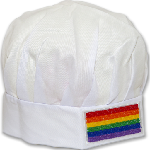 ORGULHO - CHAPÉU DE COZINHEIRO DE BANDEIRA LGBT COM BANDEIRA LGBT