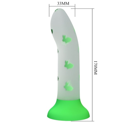 PRETTY LOVE - DILDO MÁGICO NIGHTFALL SEM VIBRAÇÃO VERDE LUMINOSO