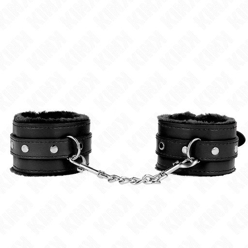 KINK - PULSO PREMIUM FORRO DE PELE PRETO COM CINTO PRETO AJUSTÃVEL 17-29 CM X 6 CM