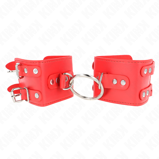 KINK - PUNHOS FIXOS COM ANEL E PREGOS AJUSTÃVEIS VERMELHO 17-22 CM X 6,5 CM