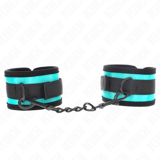 KINK - GANCHO E LOOP NYLON BIND PULSO PRETO-AZUL AJUSTÃVEL 18-32 CM X 5 CM