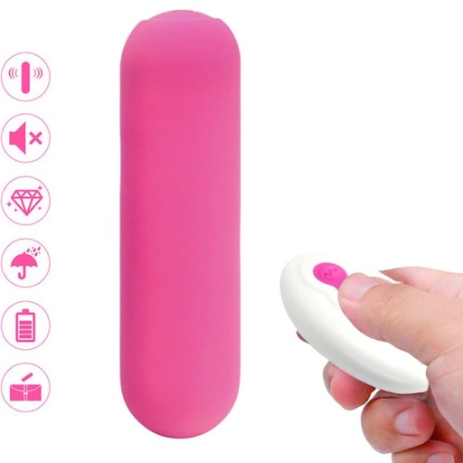 ARMONY - SPLASH JOIE VIBRADOR BULLET SILICONE CONTROLE REMOTO 10 VIBRAÃÃES 75 X 19 CM ROSA