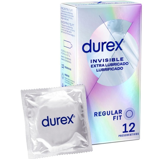 DUREX - INVISÍVEL EXTRA LUBRIFICADO 12 UNIDADES