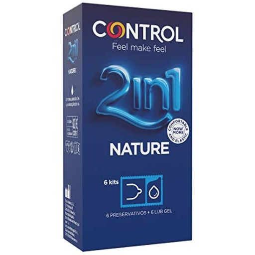 CONTROL - DUO NATURA 2-1 CONSERVANTE + GEL 6 UNIDADES