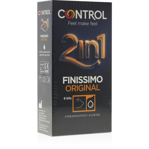 CONTROL - PRESERVATIVOS DUO FINISIMO + GEL LUBRIFICANTE 6 UNIDADES