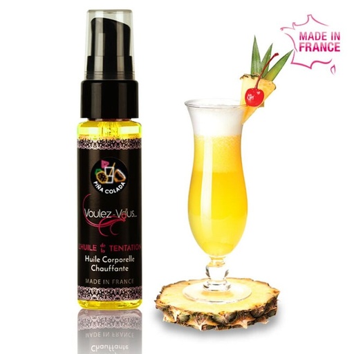 VOULEZ-VOUS - ÓLEO CORPORAL AQUECIMENTOPIÑA COLADA 35 ML