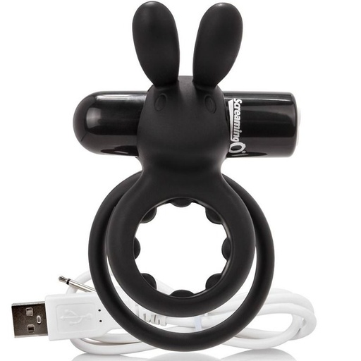 SCREAMING O - RING RECARREGVEL DUPLO COM COELHO HARE PRETO