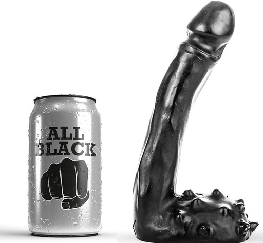 ALL BLACK - DILDO REALÍSTICO 19 CM