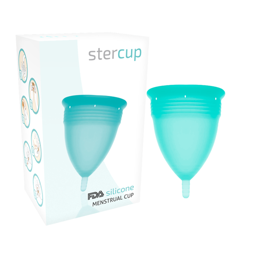 STERCUP - COPO MENSTRUAL DE SILICONE FDA TAMANHO S AQUAMARINE