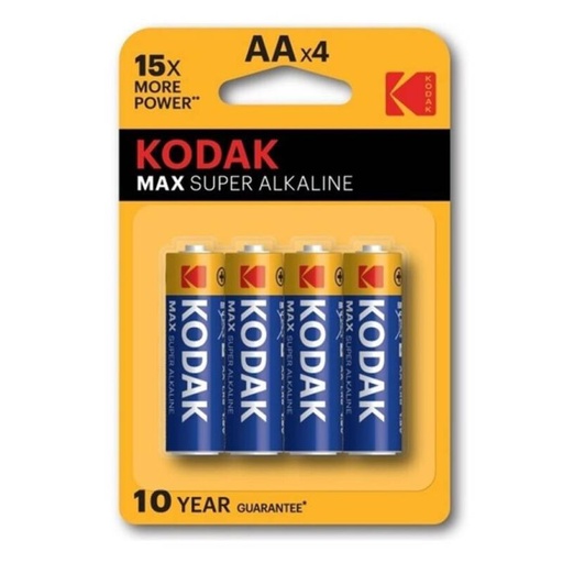 KODAK - BOLHA DE BATERIA ALCALINA  MAX AA LR6 * 4