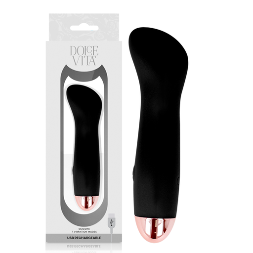 DOLCE VITA - VIBRADOR RECARREGÁVEL UM PRETO 10 VELOCIDADES