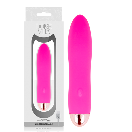 DOLCE VITA - VIBRADOR RECARREGÁVEL QUATRO PINK 7 VELOCIDADES