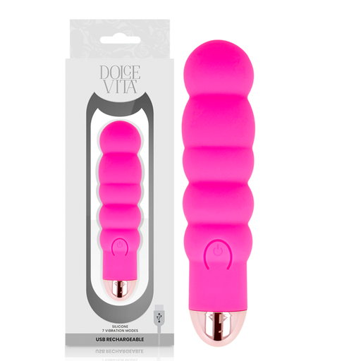 DOLCE VITA - VIBRADOR RECARREGÁVEL SEIS PINK 7 VELOCIDADES