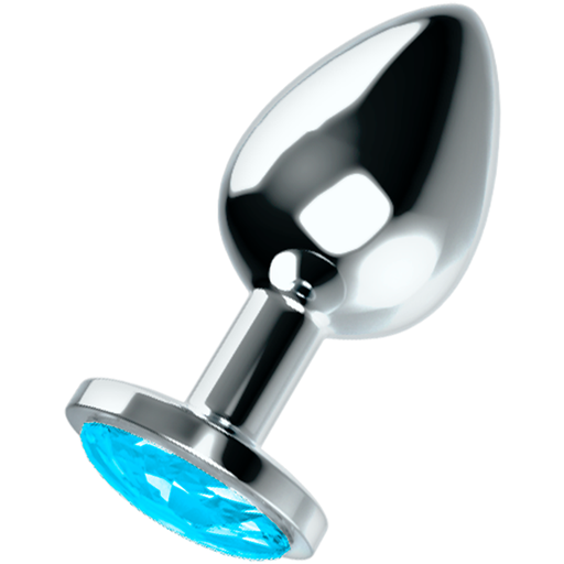 OHMAMA - PLUG ANAL COM CRISTAL AZUL M