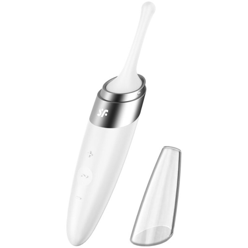 SATISFYER - ESTIMULADOR DE CLITÓRIS TWIRLING DELIGHT BRANCO