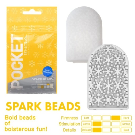 TENGA - MASTURBADOR DE BOLSO SPARK BEARDS