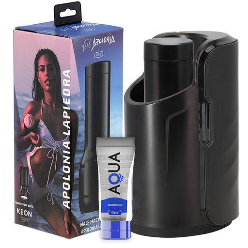 KIIROO - KEON + FEEL STROKER APOLONIA LAPIEDRA + LUBRIFICANTE DE QUALIDADE AQUA 50 ML