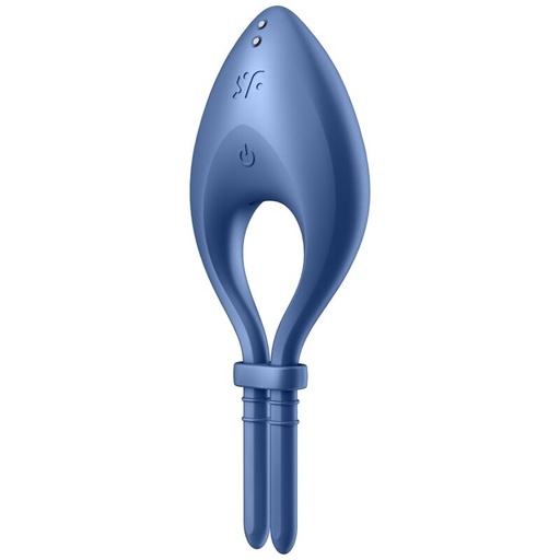 SATISFYER - APLICATIVO VIBRADOR DE ANEL BULLSEYE AZUL