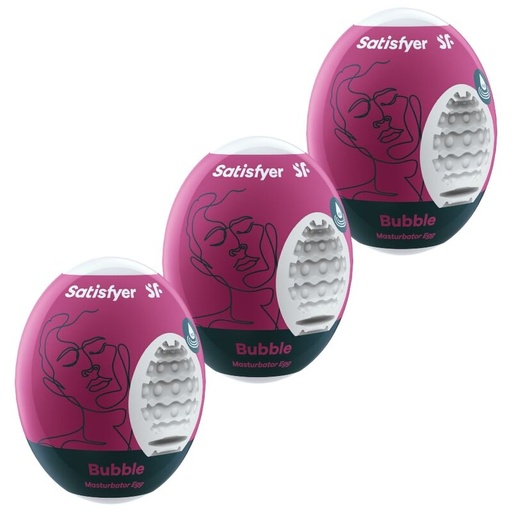 SATISFYER - 3 OVOS MASTURBADOR BUBBLE